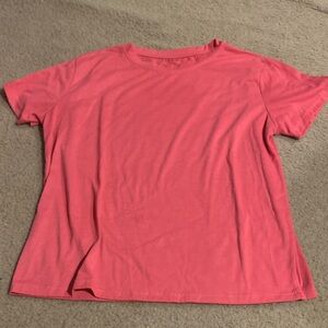 SHEIN Short Sleeve Crewneck Tee in Coral